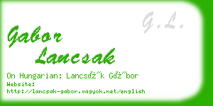 gabor lancsak business card